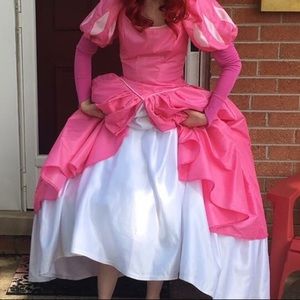 Ariel Mermaid Pink Princess Ballgown Costume S/M